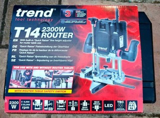 Trend T14 Router 2300W Plus accessories.