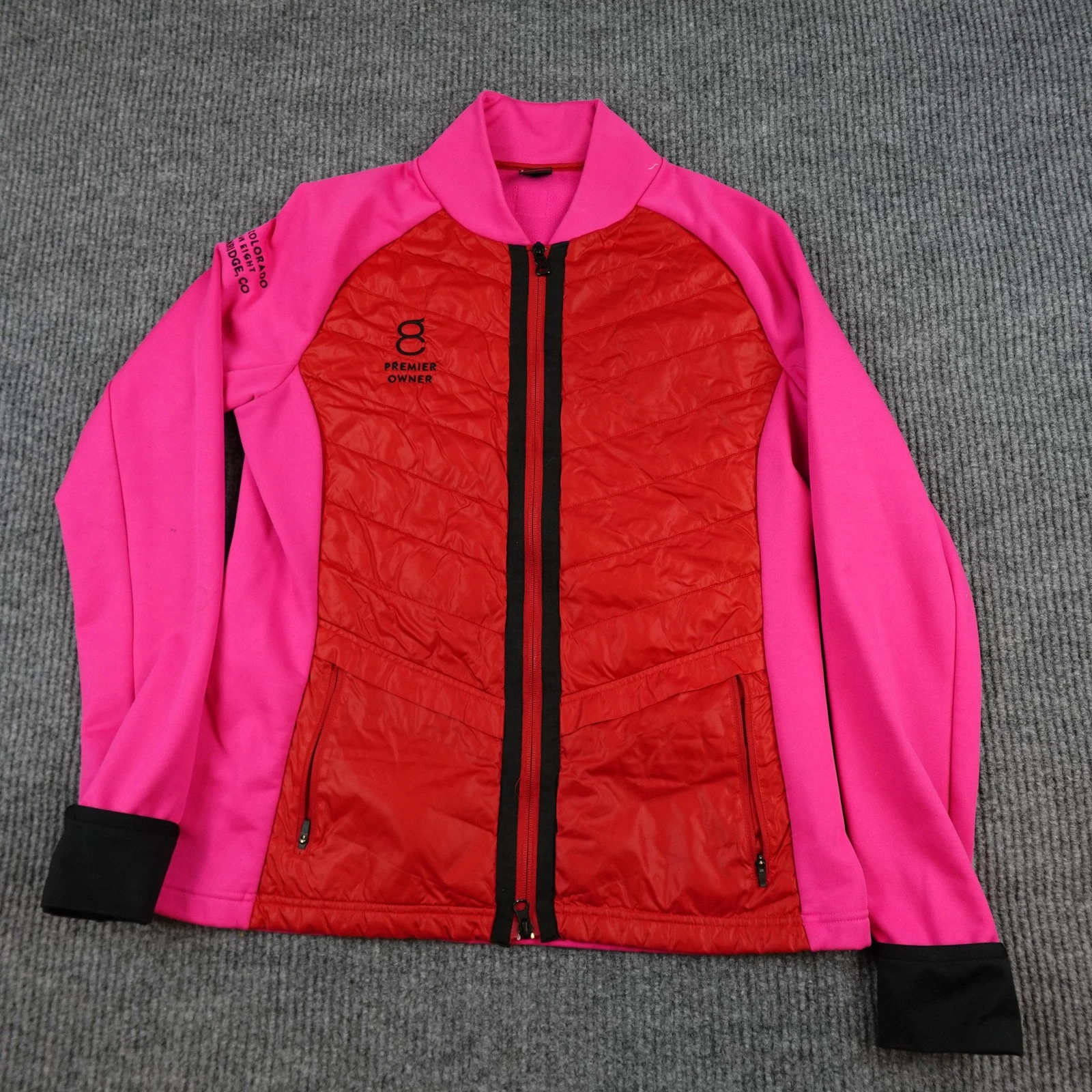Bogner Fire+Ice Jacket Womens XL Pink Red Softshell Insulated Ski Zip Hybrid