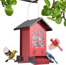 Squirrel Proof Bird Feeders for Outdoors Hanging, 5LBS Large Capacity, Metal Wil