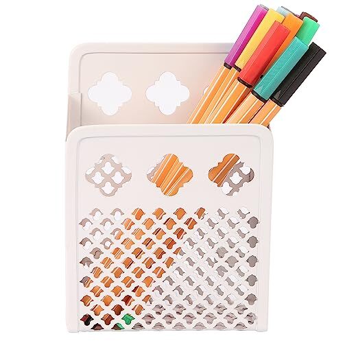 Magnetic Pencil Holder - Magnetic Locker Organizer, 1 1 Basket 1 Pack White - Picture 5 of 6