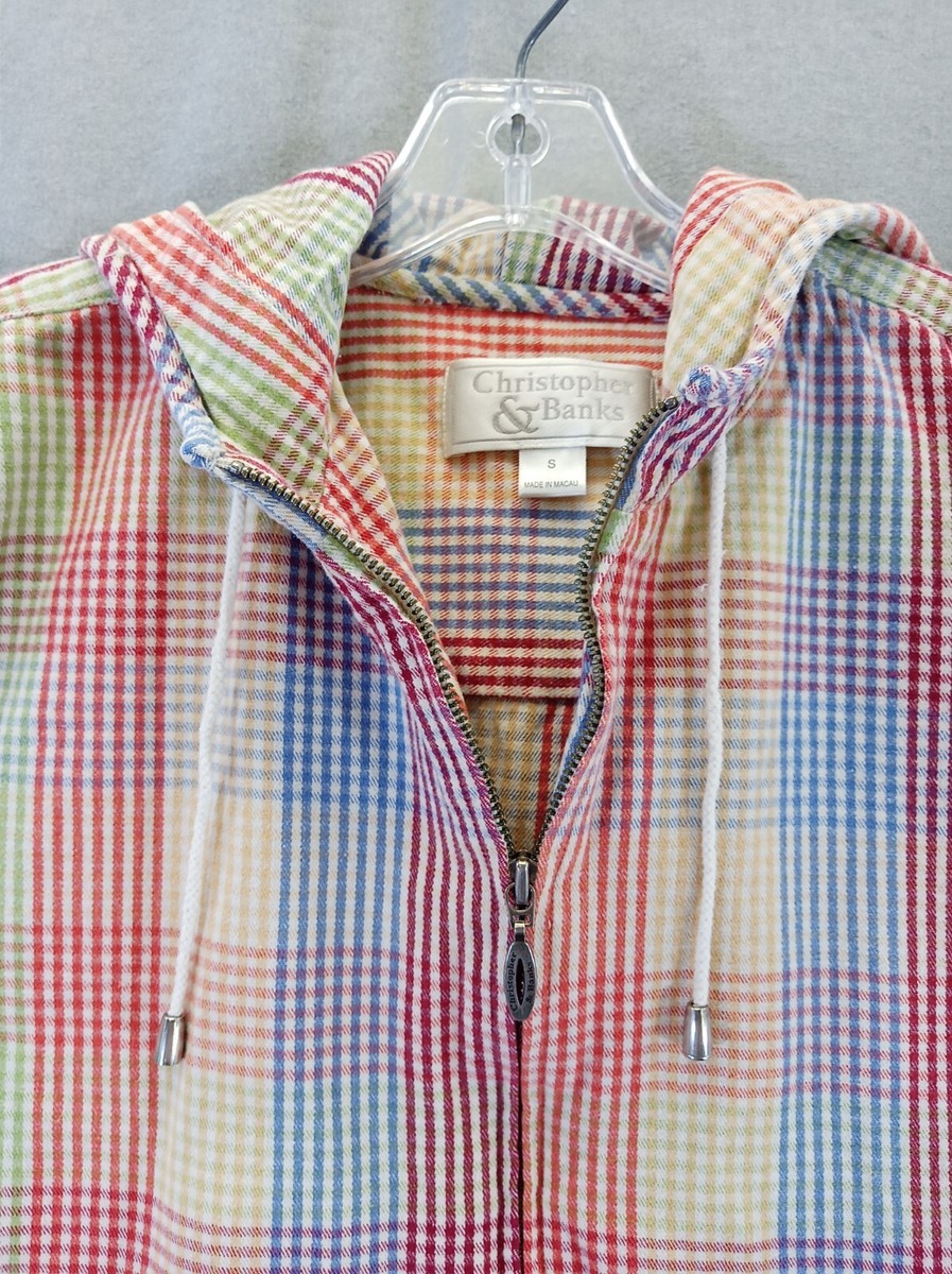 【スーパーセール】 Christopher Banks check plaid Multicolor small Women jacket ジャケット・アウター