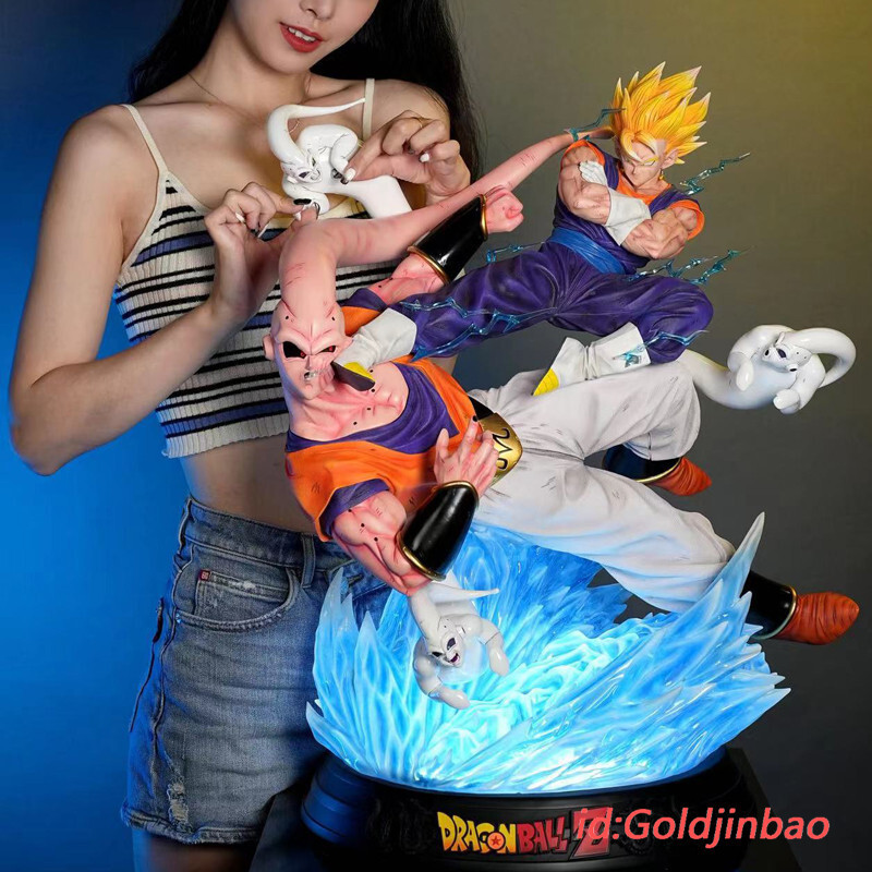 Grande Figurine Vegeto Vs Buu Dragon Ball Z - 30cm Avec 2 Têtes, Neuve