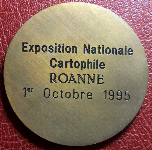 Ville De Roanne Exposition Nationale Cartophile 1995 médaille par FTA - Foto 2 di 3