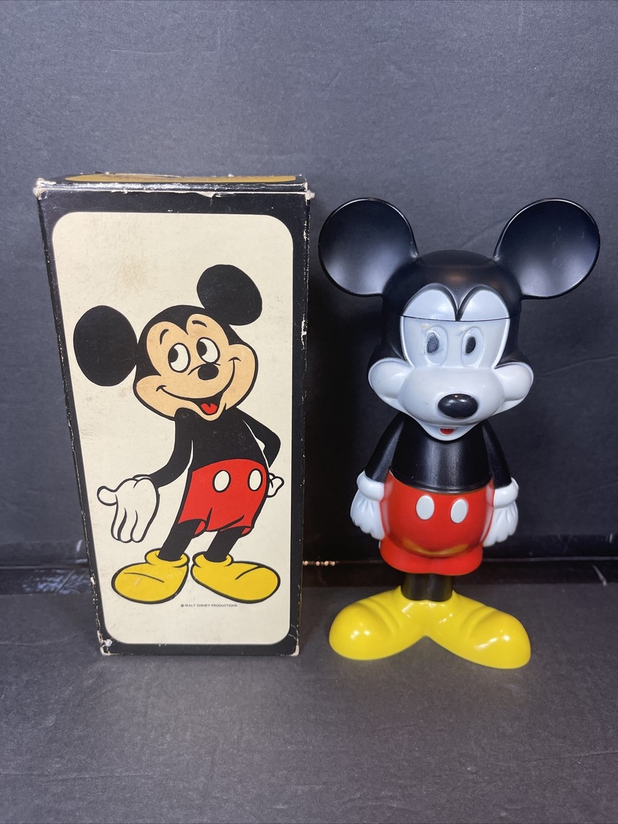 Vintage Avon Disney Mickey Mouse Bubble Bath Plastic Bottle 1970's
