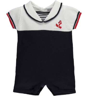 Baby at the Beach Hartstrings Nautical Colorblock Sweater Romper Kitestrings