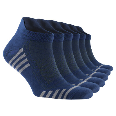 Mens Bamboo Ankle Socks with Heel Tab Low Cut Thin Athletic Performance 6 pairs