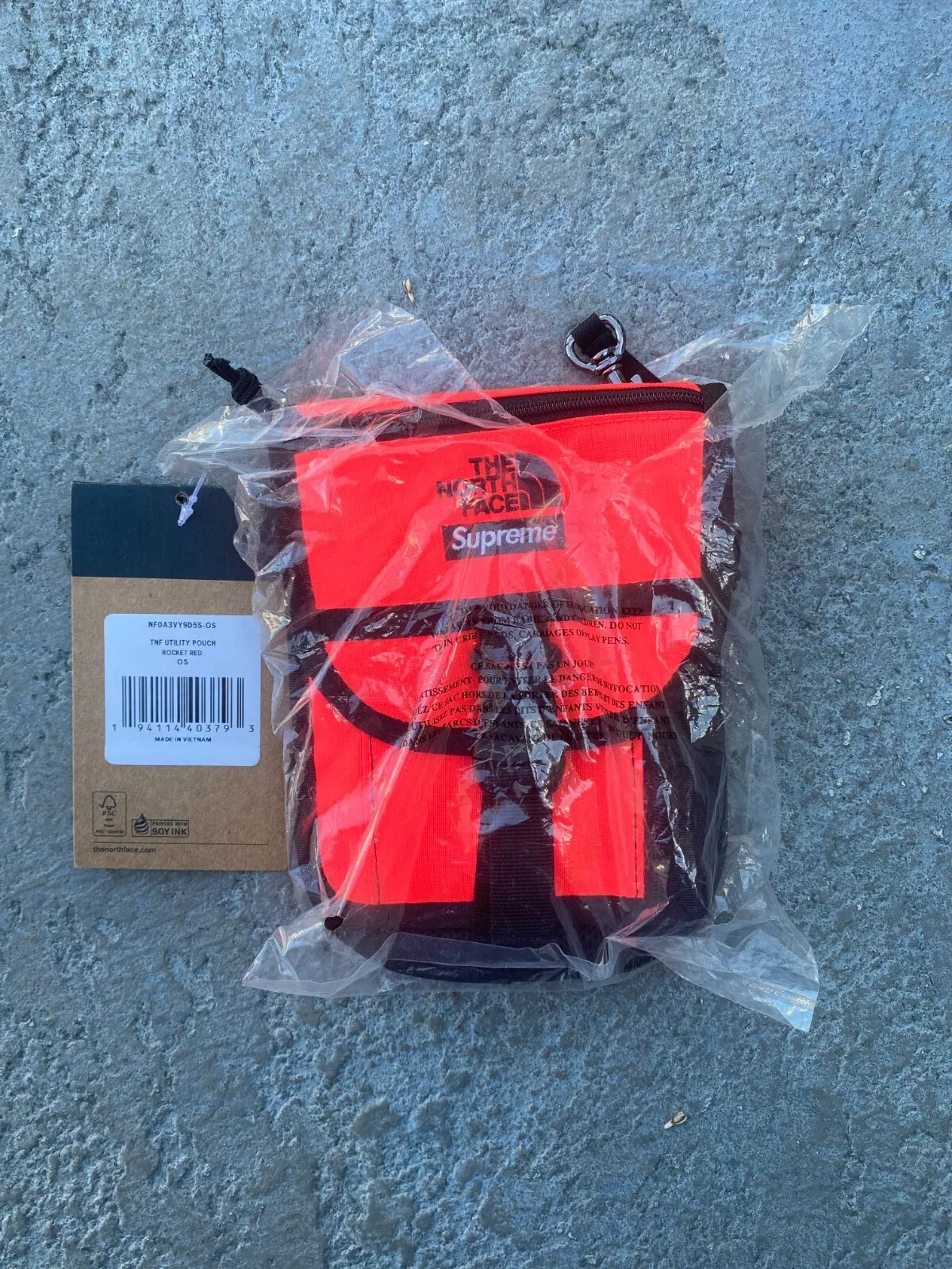 Sac utilitaire Supreme x The North Face TNF fusée rouge authentique Supreme SS20 NEUF