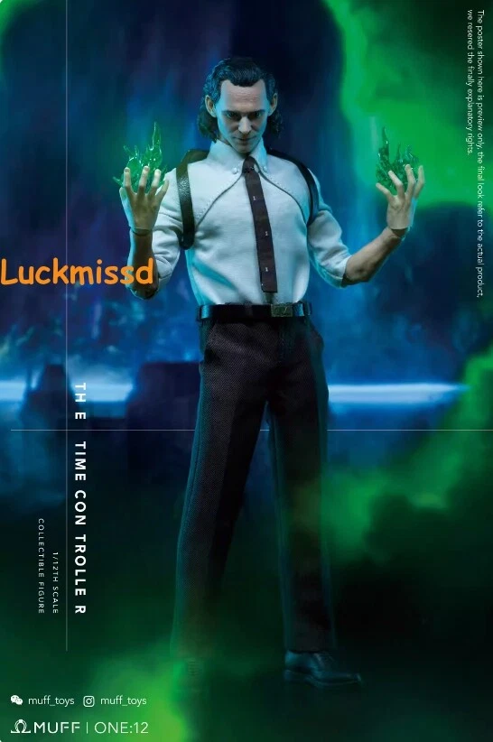 Figura de acción de juguete modelo Tom Hiddleston 1/12 MUFF TOYS Loki The Time Controller Foto 3 de 4
