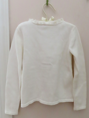 NWT Gymboree EASTER CELEBRATIONS Ruffled Ivory Cardigan Sweater Girls' Size 5-6 - Picture 4 of 6