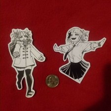 Custom Handmade Anime Manga School Villain Kawaii Girl Sticker 