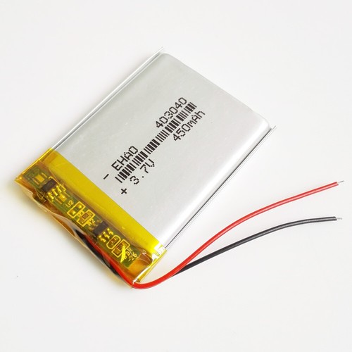 Batteria ricaricabile Lipo 3,7 V 450mAh per altoparlante smartwatch GPS MP3 403040 - Foto 4 di 6