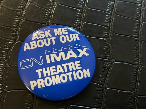 VINTAGE NOS PINBACK #42 - IMAX - ASK ME
