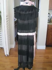 Believe Black Flapper Added Pink Fringe Dress Purchased in 1980s