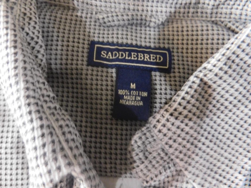 Camisa masculina Saddlebred cinza médio flanela clássica botão para baixo - Imagem 4 de 4