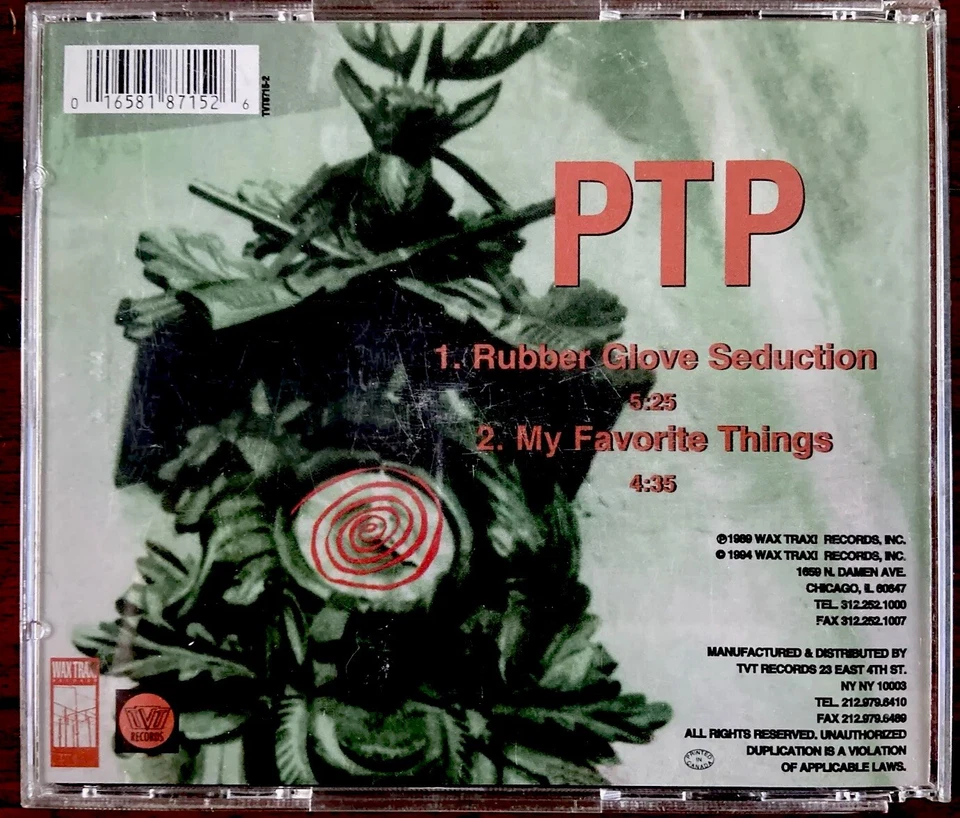 Резиновая перчатка PTP Seduction РЕДКАЯ компакт-диск США Ministry Front 242 Wax Trax Industrial EBM - Изображение 2 из 3