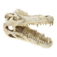 Aquarium Decoration Resin Alligator Skull Fish for Tank Ornament Cave Fish Hideo