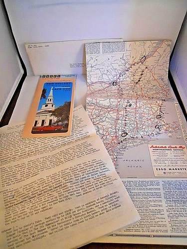 1965 COOK’s Escort Tour Brochure New England Cape Cod + Mappa + Lettera Diario - Foto 7 di 7