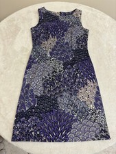 Connected Apparel Womens Purple Stretch Sleeveless Sheath Dress Size 4