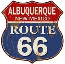 ALBUQUERQUE, NEW MEXICO Route 66 Shield Metal Sign Man Cave Garage 211110013134