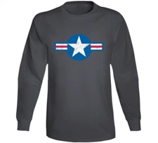 USAF US Air Force Veteran Air Corps WWII Army Hero Long Sleeve T Shirt Gift New