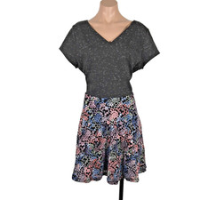 Maison Jules Fit Flare Dress XL Purple Pink B...
