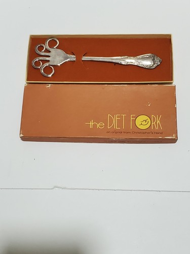 VINTAGE "The Diet Fork" by Christopher's Hand Wm A Rogers Silverplate Gag Gift!! - Picture 5 of 6