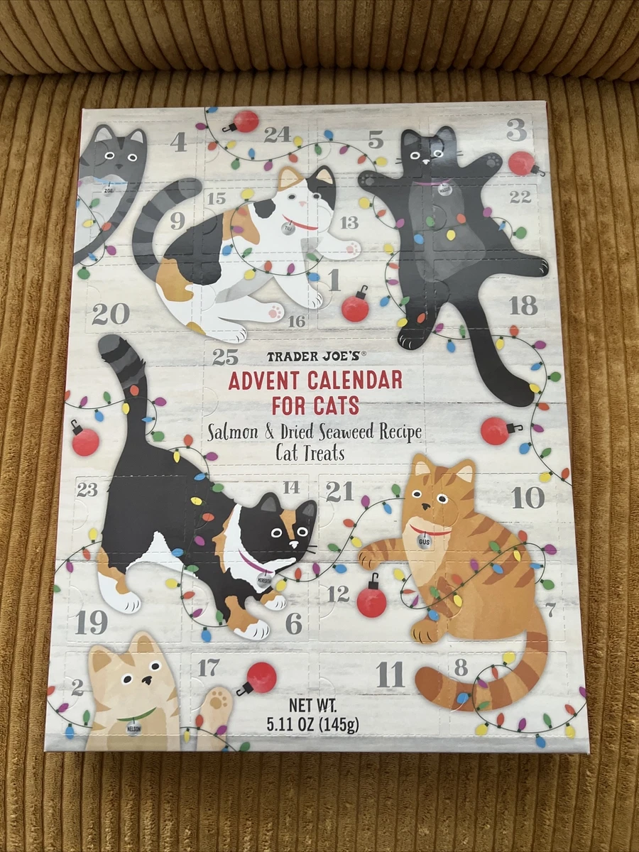 TRADER JOES Cat Kitten Treats Advent Calendar Salmon & Dried Seaweed Food | eBay trader-joes-cat-kitten-treats-advent-calendar-salmon-dried-seaweed-food-ebay