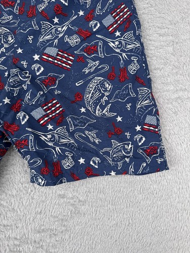 Columbia Swim Trunks Youth Boys Extra Large Red White Blue 4th Of July Lined - Picture 2 of 15
