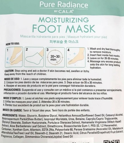 NOURISHING HYDRATING AND MOISTURIZING FOOT MASK TREATMENT SOCKS 1 PAIR - Picture 3 of 3
