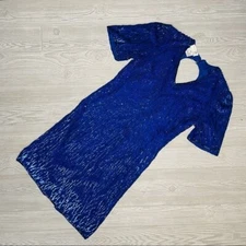 Vintage Sequin mark and John by B2 silk dress size medium formal ball gown eveni