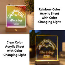 Personalised LED Lamp Night Light Wedding Gift Anniversary Gift Engagement Gift