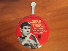 Star Trek Leonard Nimoy Only Logical Books to Read Spock 1986 Metal Tab Button