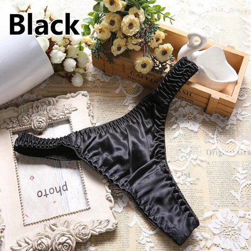 Soft Women Silk Satin Briefs G-String Panties Bikinis Thongs Underwear Knickers - Picture 16 of 29