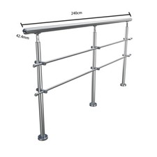 Stainless Steel Hand Rail Balustrade 0-3 Cross Bar Home Garden Safety Stair Rail