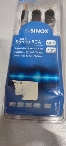 SINOX Cable SXA3401 Jack Stereo RCA 3,5mm-2RCA - Picture 3 of 3