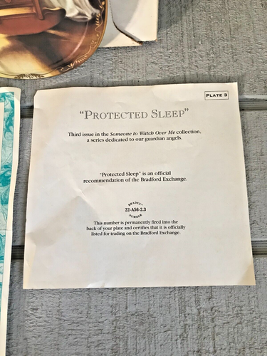 Bradford Exchange Someone to Watch Over Me Series ~ PROTECTED SLEEP ~ Plate #3 - Picture 4 of 5