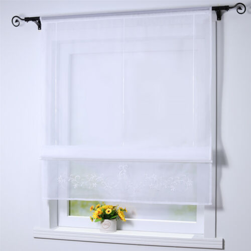 Cortina de raffrollo cocina cortina moderna velo cortina cortina de ventana blanca - Imagen 3 de 32