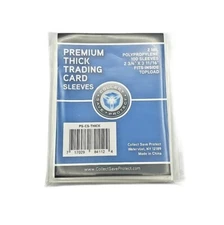 (100 Pack) CSP Premium Thick Trading Card Sleeves For Extra Thick Sports Cards