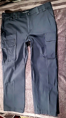 Duluth Trading Co Mens 42 x 30 Trim Fit Pants Flex Fire Hose Cargo Steel Blue