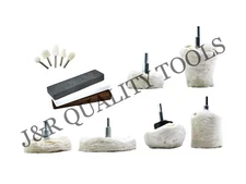 14 Piece ALUMINUM BUFFING POLISHING KIT Buffer Polisher Auto & Motorcycle Detail