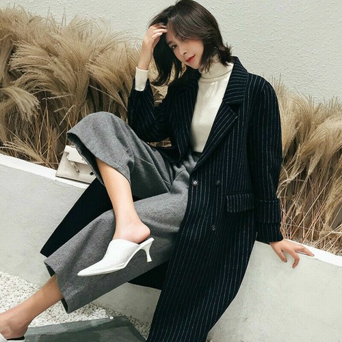 Striped Fabric Wool Blend Faux Cashmere Tweed Cloth for Suit Overcoat Pants Soft - Picture 12 of 18