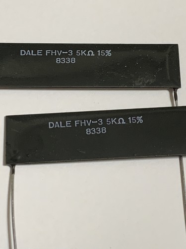 5000 ohm FHV-3 Vishay DALE 15% Thick Film Resistors lot of 17 - Picture 3 of 5