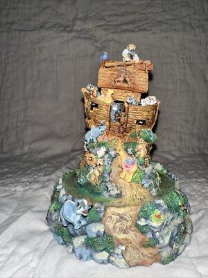 Noah's Ark Hand painted  Noah Builds the Ark  Bill Bell Inspired Resin Figurine