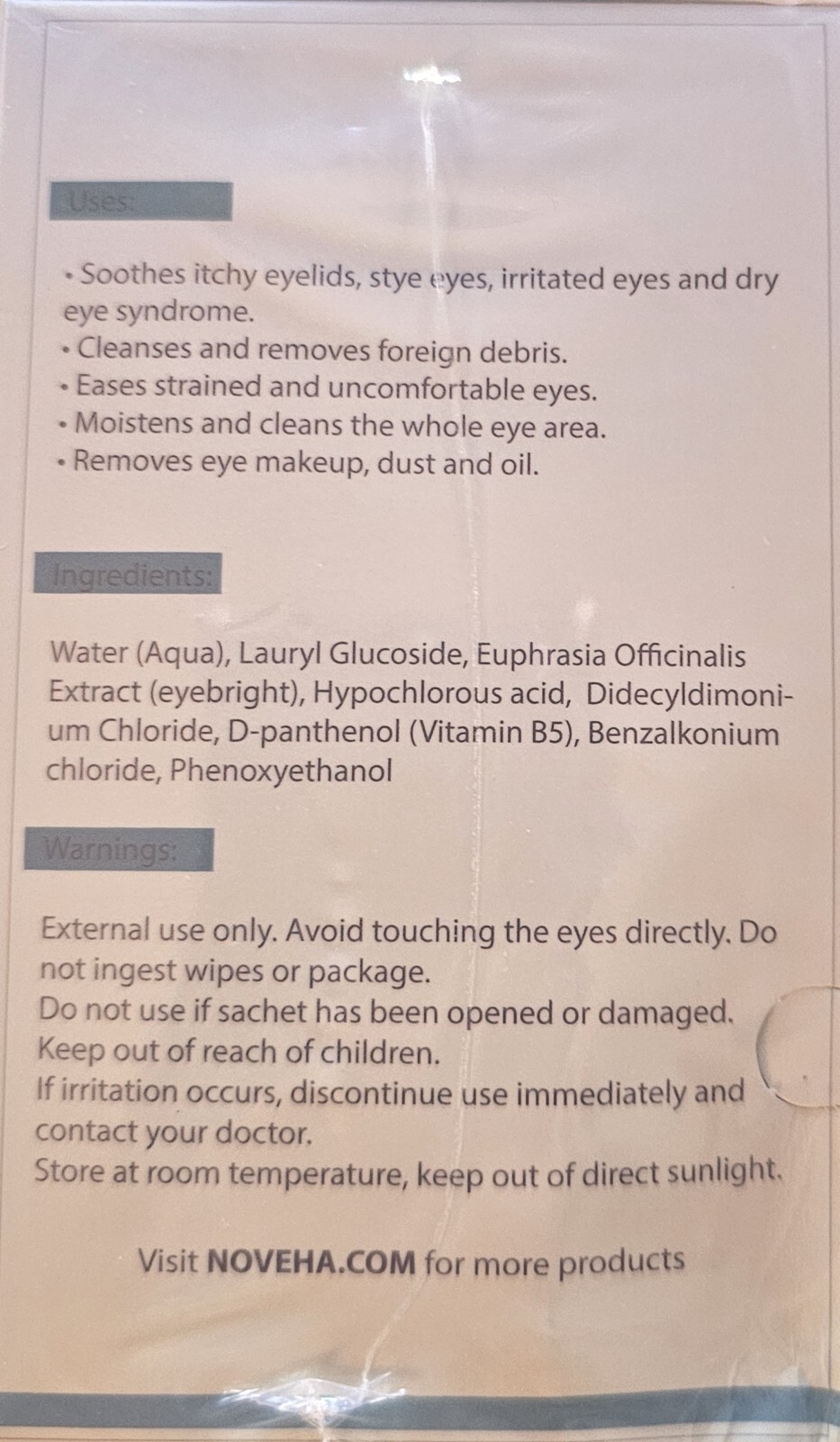 Eyelid & Lash Wipes For Itchy, Dry Eyes, Styes & Blepharitis, MGD