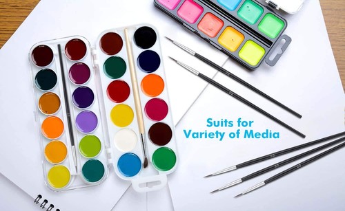 30 Pcs Miniature Detail Paint Brushes for Watercolor Acrylic Oil Nail Painting - Bild 4 von 7