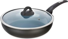 28cm Saute Pan - Tower T80305 Cerasure Ceramic Coated with Lid Graphite Grey