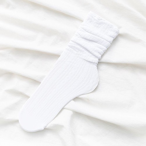 Soft Cute Long Socks - Solid Hollow Out Mesh Thin Sock Women Fashion Accessories - Picture 15 of 24