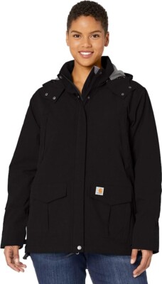 NWT Carhartt Women's Hooded Shoreline Jacket Size 2XL (20) Black