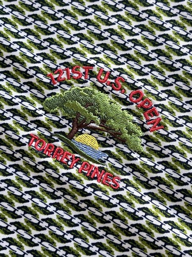 U.S. Open Torrey Pines Tree All Over Short Sleeve Polo Shirt Men's Large Green - Picture 4 of 10