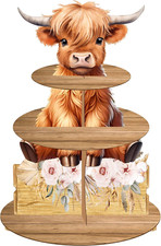 Highland Cow Cupcake Stand Highland Cow Birthday Party Cardboard Cupcake Hold...